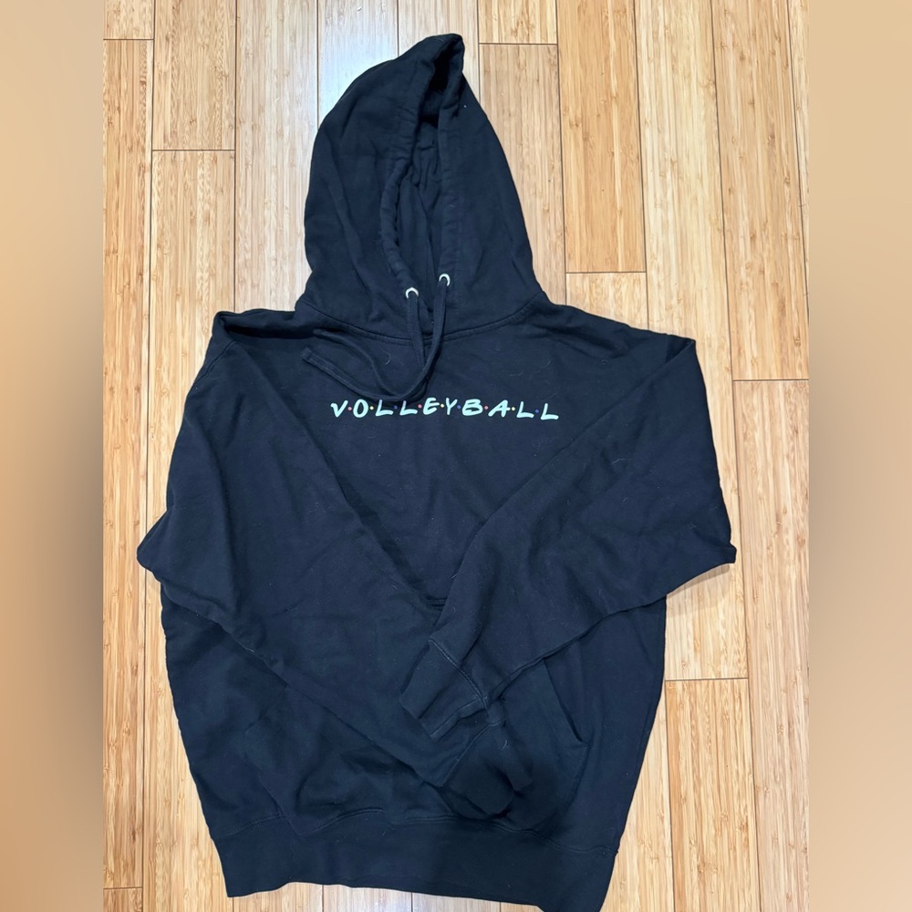 Black Volleyball Hoodie sz Large